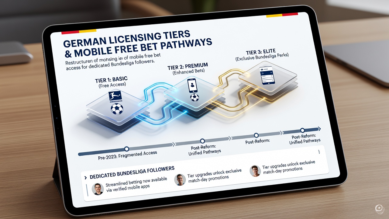 Mobile App-Oberfläche mit regionalen Free-Bet-Optionen