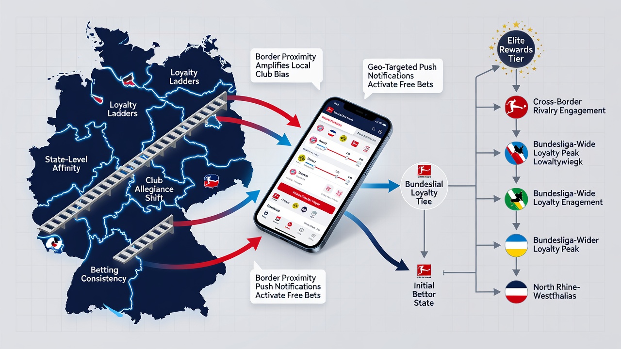 Smartphone-Display mit aktivierten Free-Bet-Optionen und Treuestufen für Bundesliga-Wetten