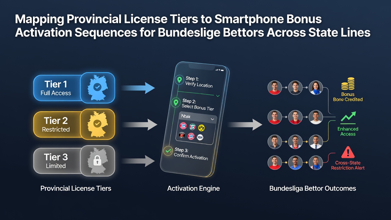 Darstellung der Lizenzstufen in deutschen Bundesländern und deren Verbindung zu mobilen Bonus-Aktivierungen bei Bundesliga-Wetten