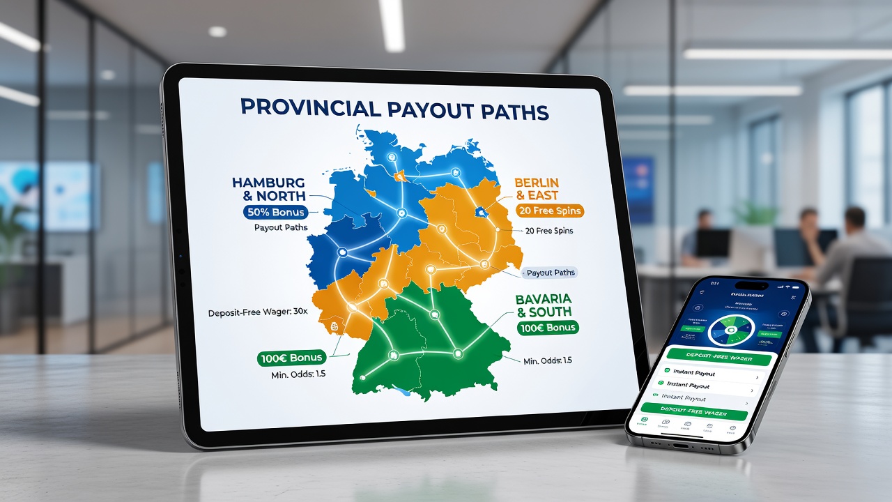 Übersicht über regionale Bonusbedingungen und Auszahlungspfade in deutschen Bundesländern für mobile Wetten