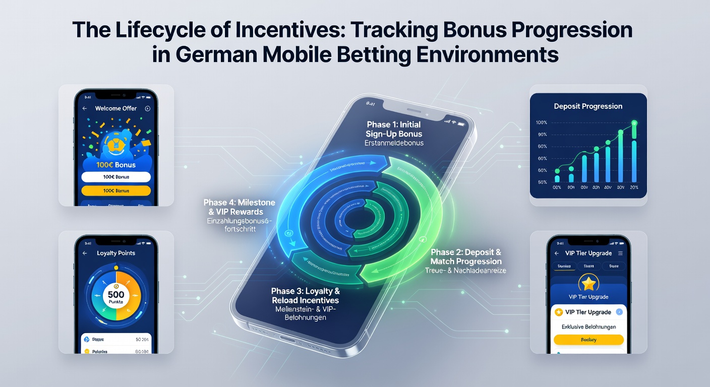 Visualisierung des Bonus-Lebenszyklus in mobilen Wett-Apps mit Fortschrittsanzeigen und Phasenübergängen